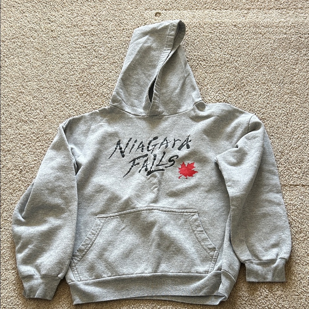 Gray Niagara Falls Kids Hoodie